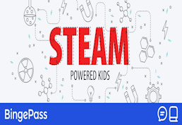 STEAM Powered Kids hoopla bingepass logo