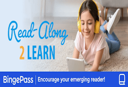 Read along 2 learn hoopla bingepass logo